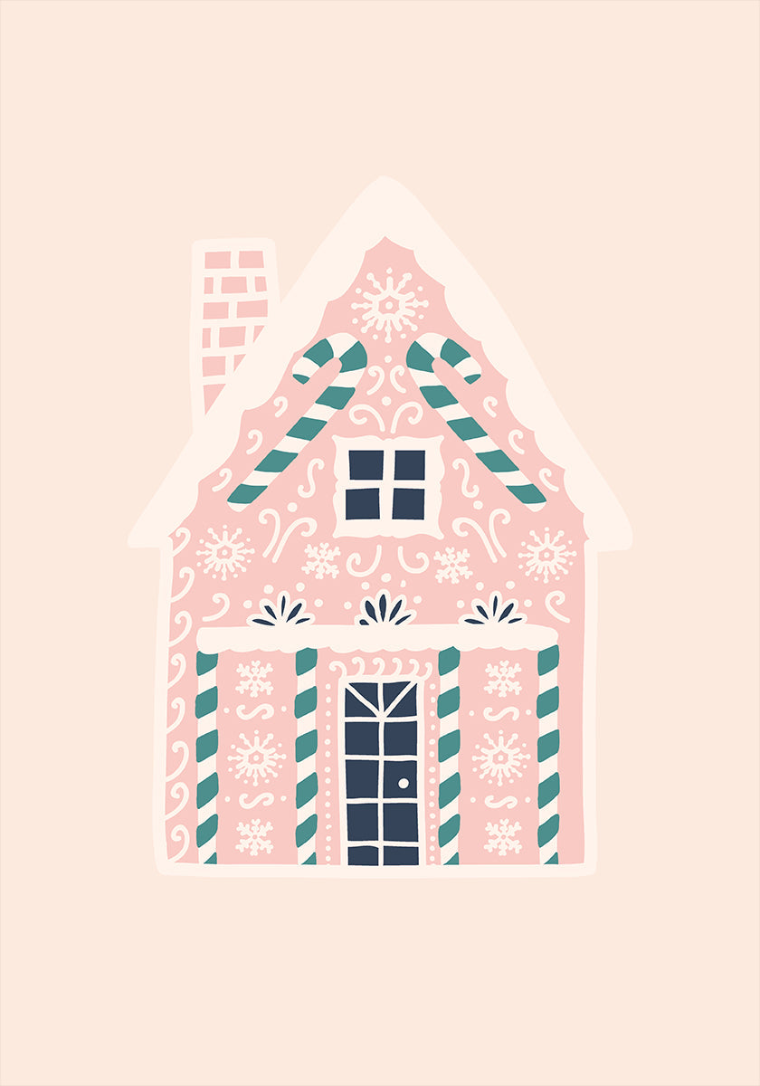 Maison de pain d'épice de Noël Poster