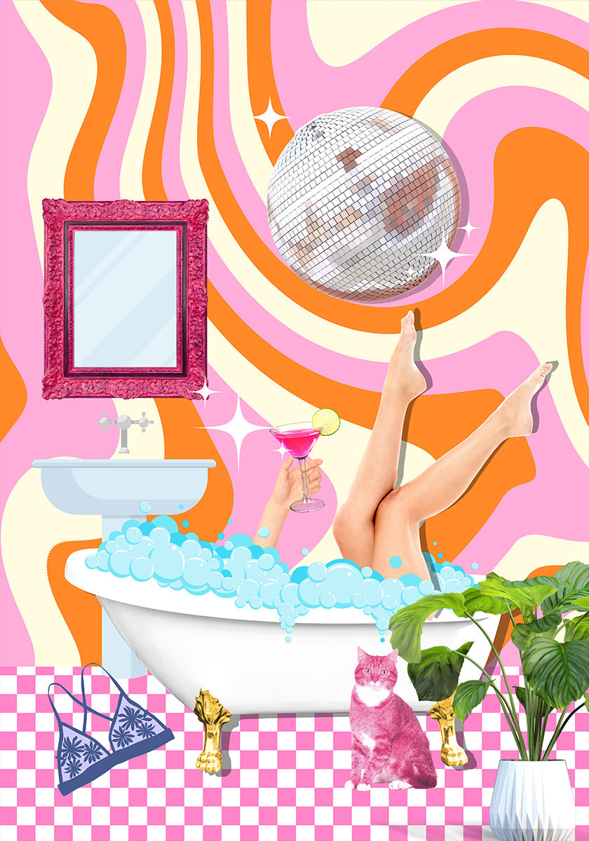Le bonheur groovy de la baignoire