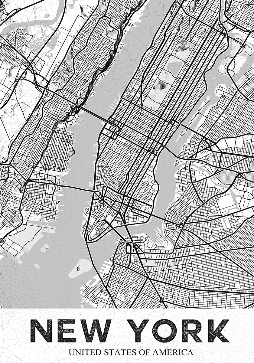 New York blanc Poster