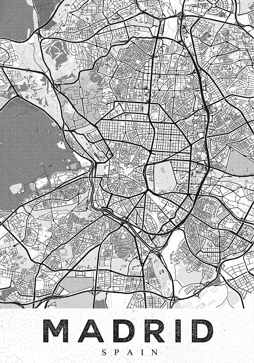 Madrid blanc Poster