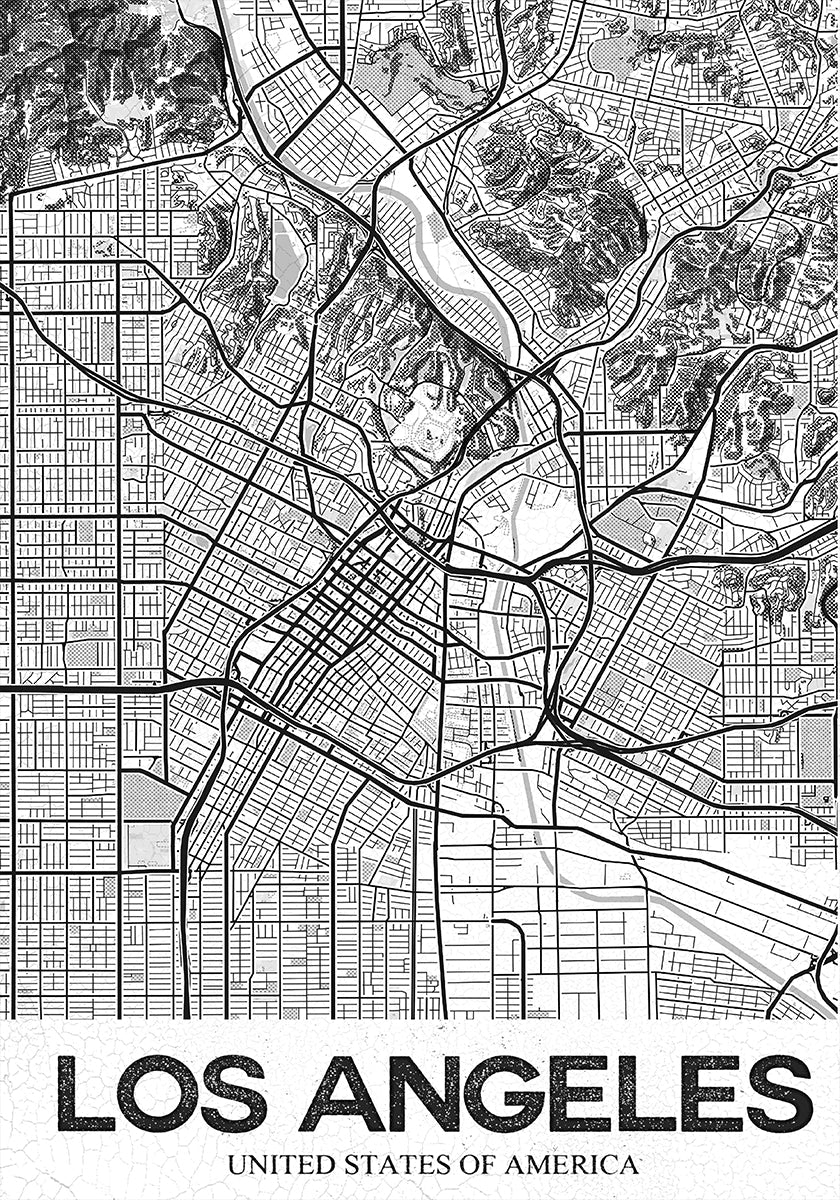 Los Angeles Blanc Poster