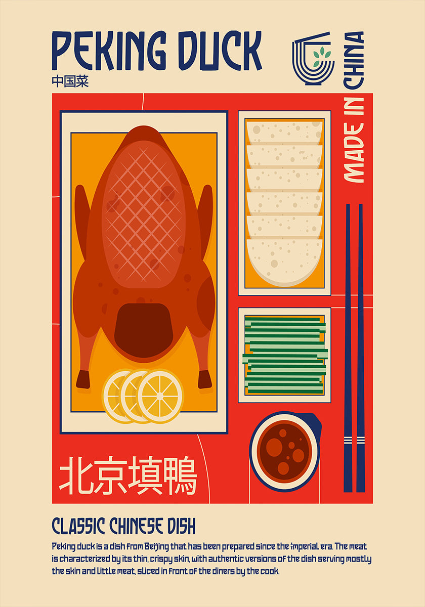Canard de Pékin - Impression de nourriture japonaise Poster