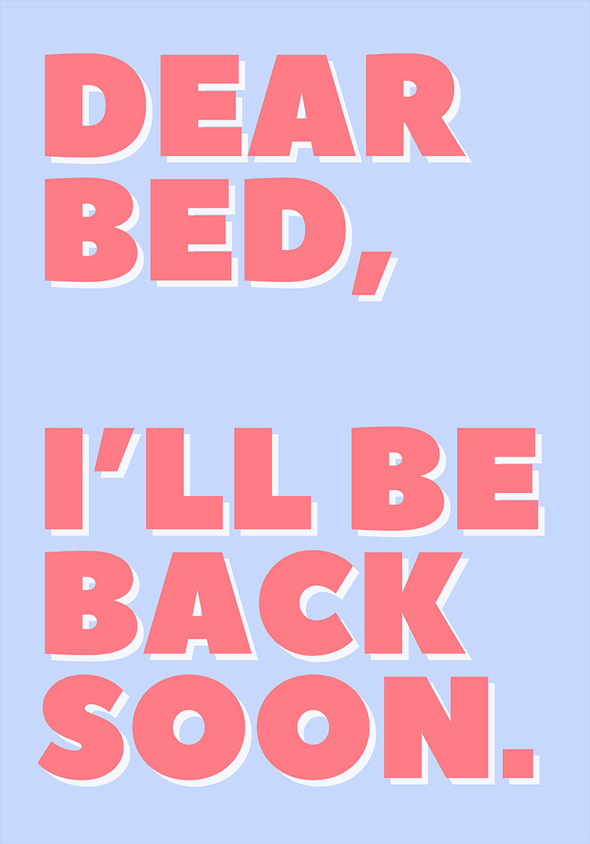 Lettre à mon lit Poster