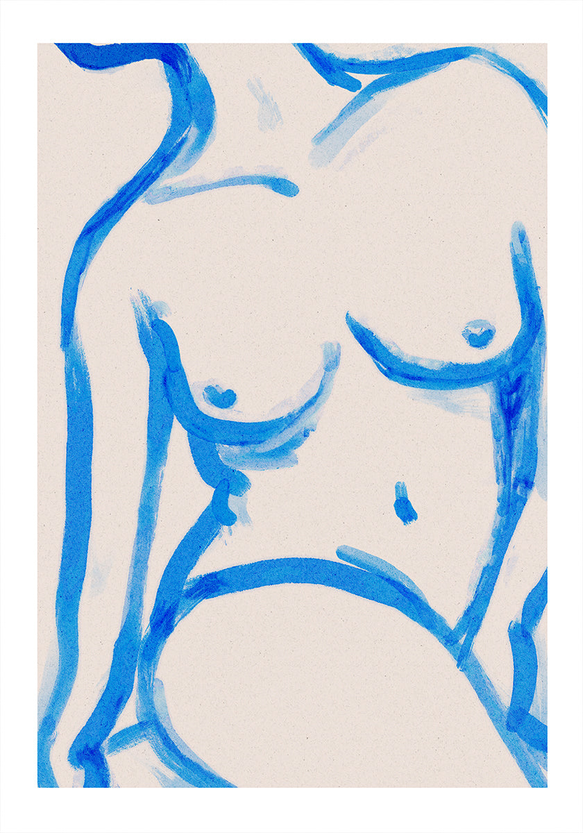 Nu Contour Bleu Poster