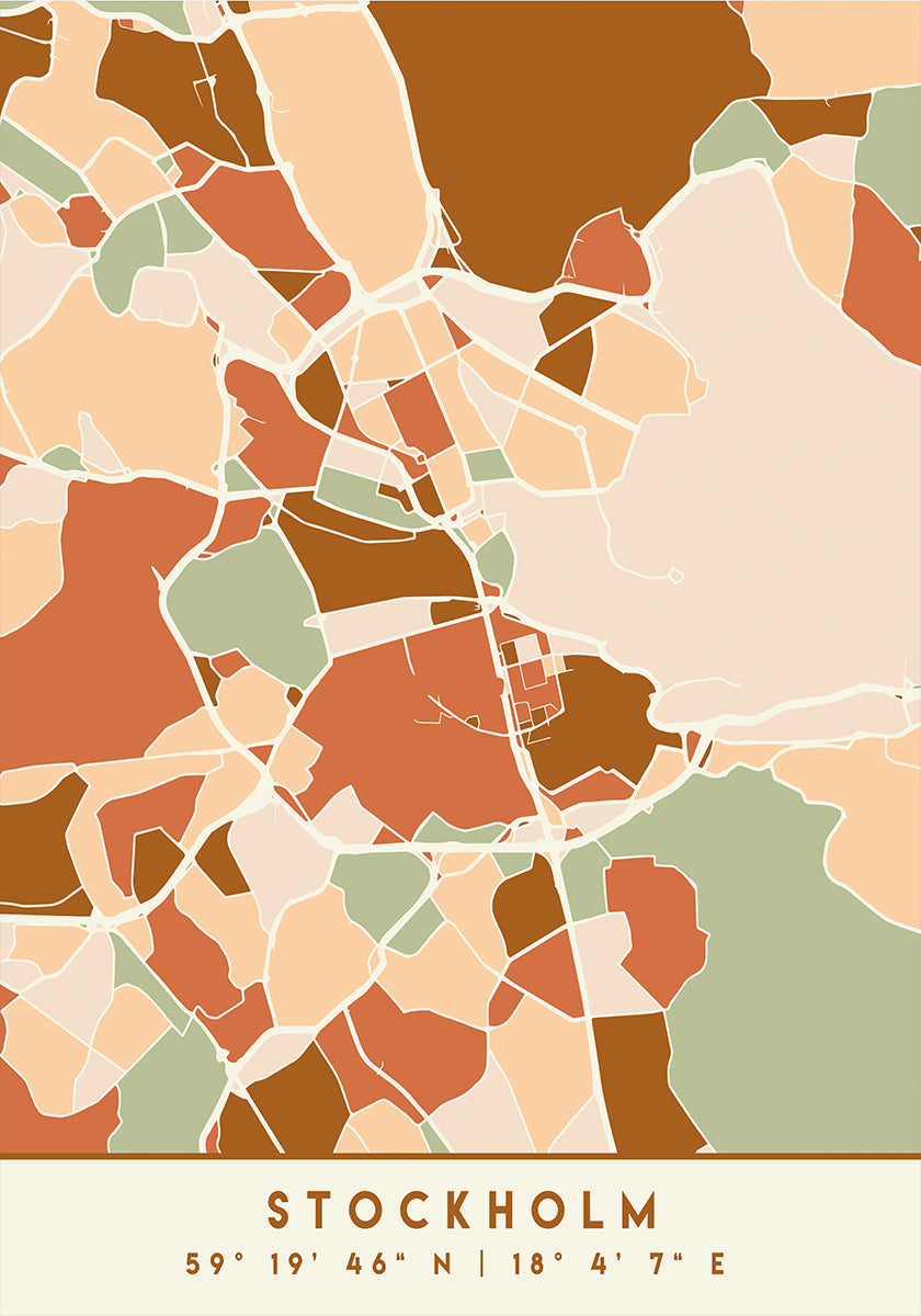 Cartes noires tons de terre 83 Poster