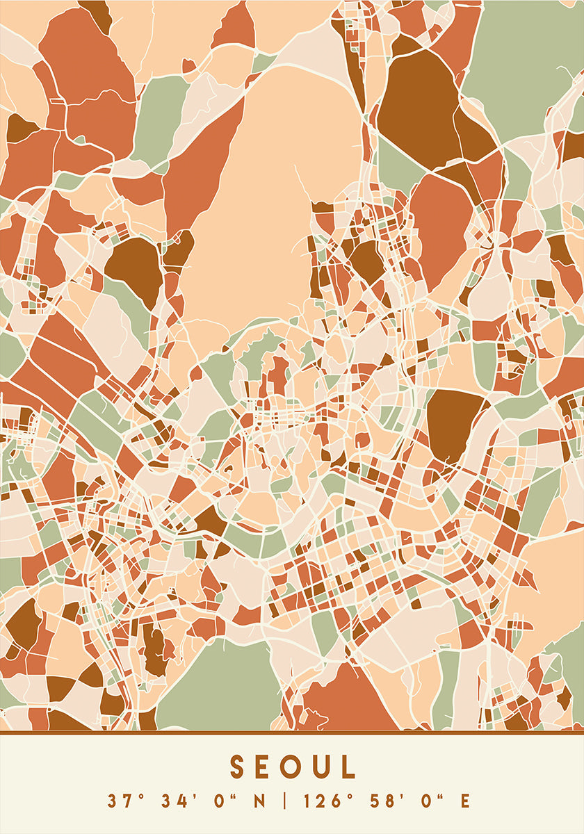 Cartes noires tons de terre 79 Poster