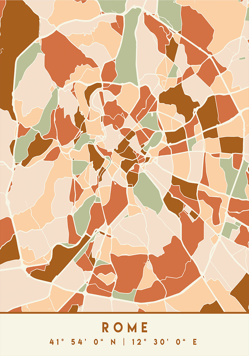 Cartes noires tons de terre 72 Poster