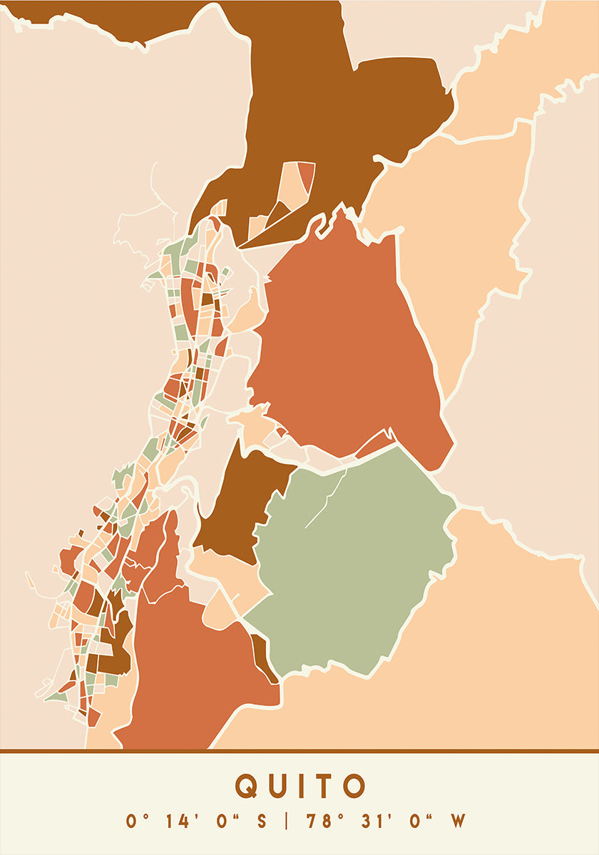 Cartes noires tons de terre 70 Poster