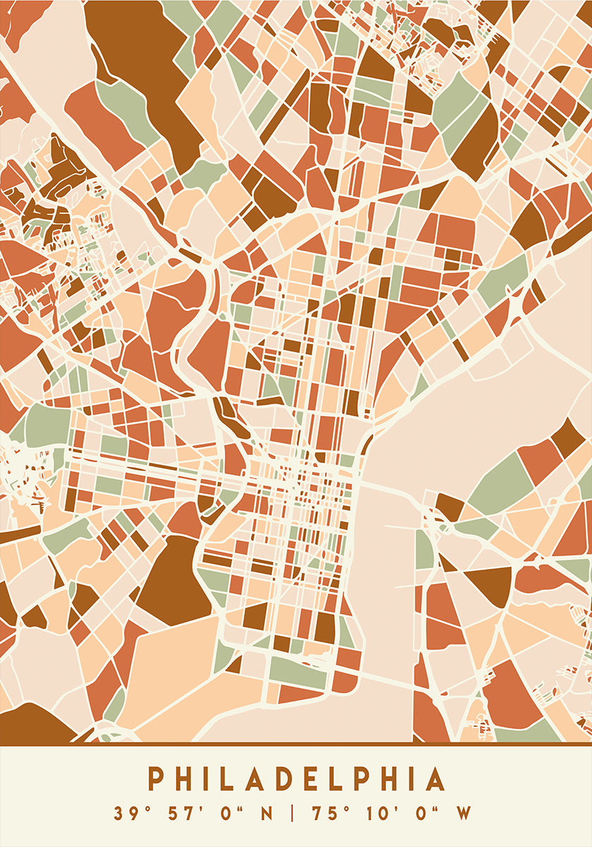 Cartes noires tons de terre 65 Poster