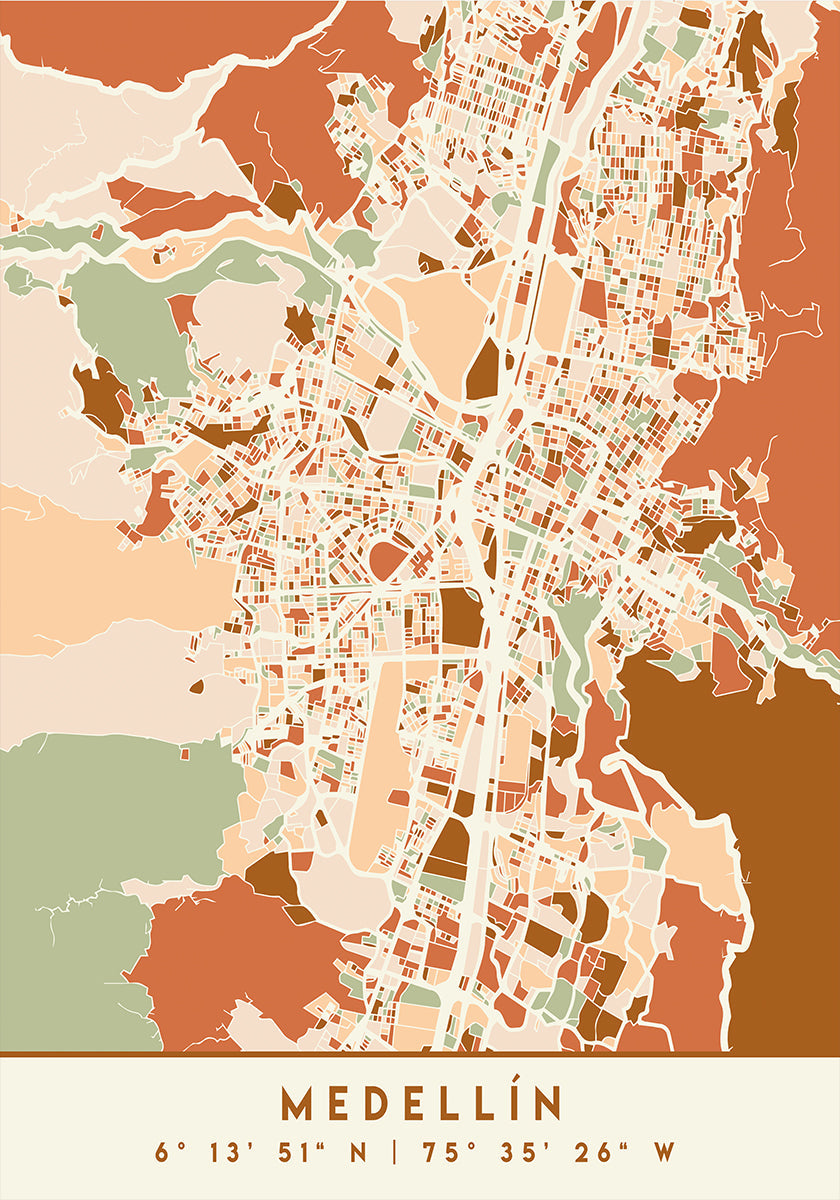 Cartes noires tons de terre 49 Poster