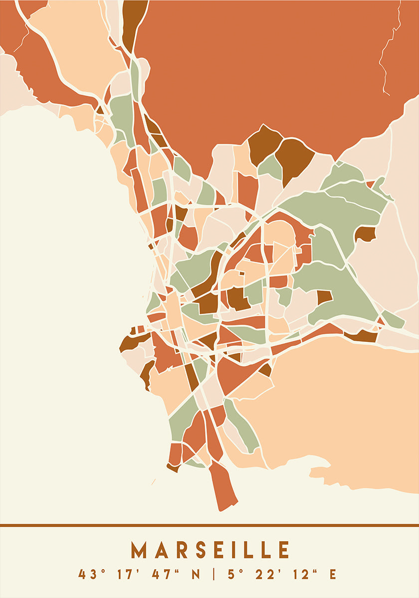 Cartes noires tons de terre 48 Poster