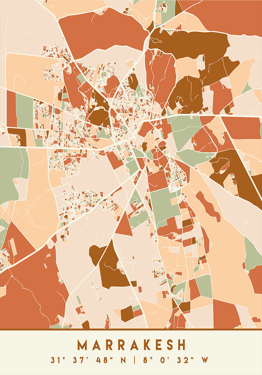 Cartes noires tons de terre 47 Poster