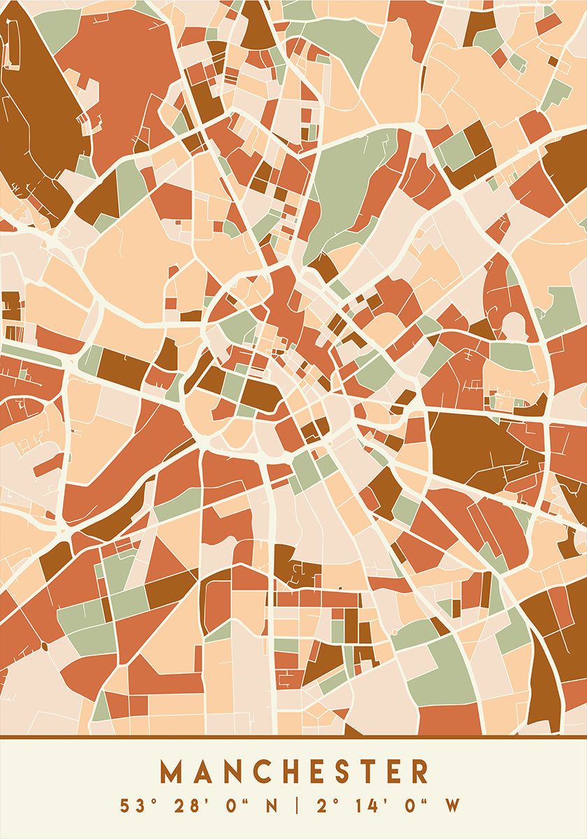 Cartes noires tons de terre 45 Poster