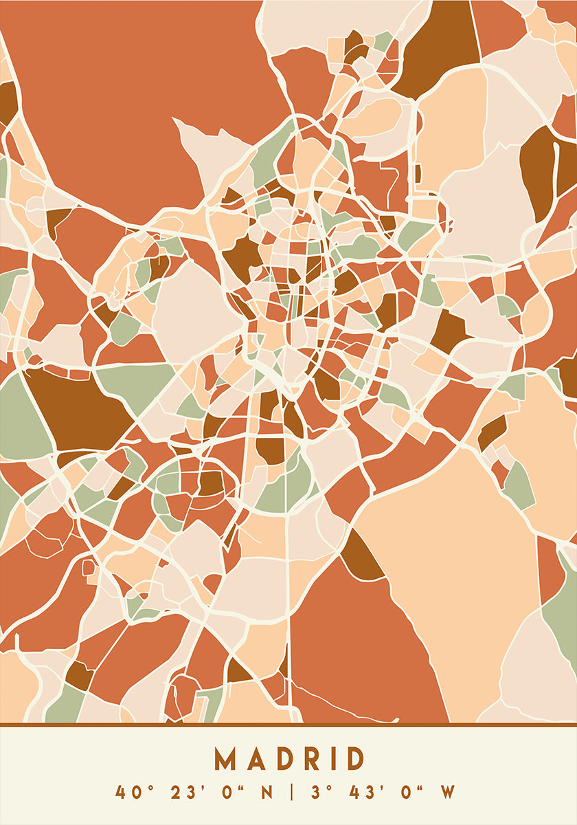 Cartes noires tons de terre 44 Poster