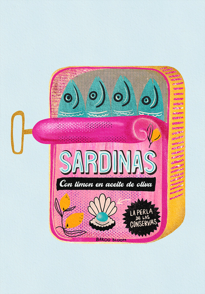 Boîte de conserve de sardines Poster