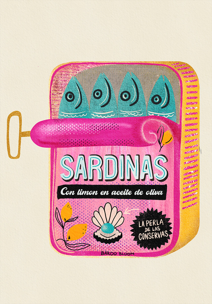 Boîte de conserve de sardines Poster