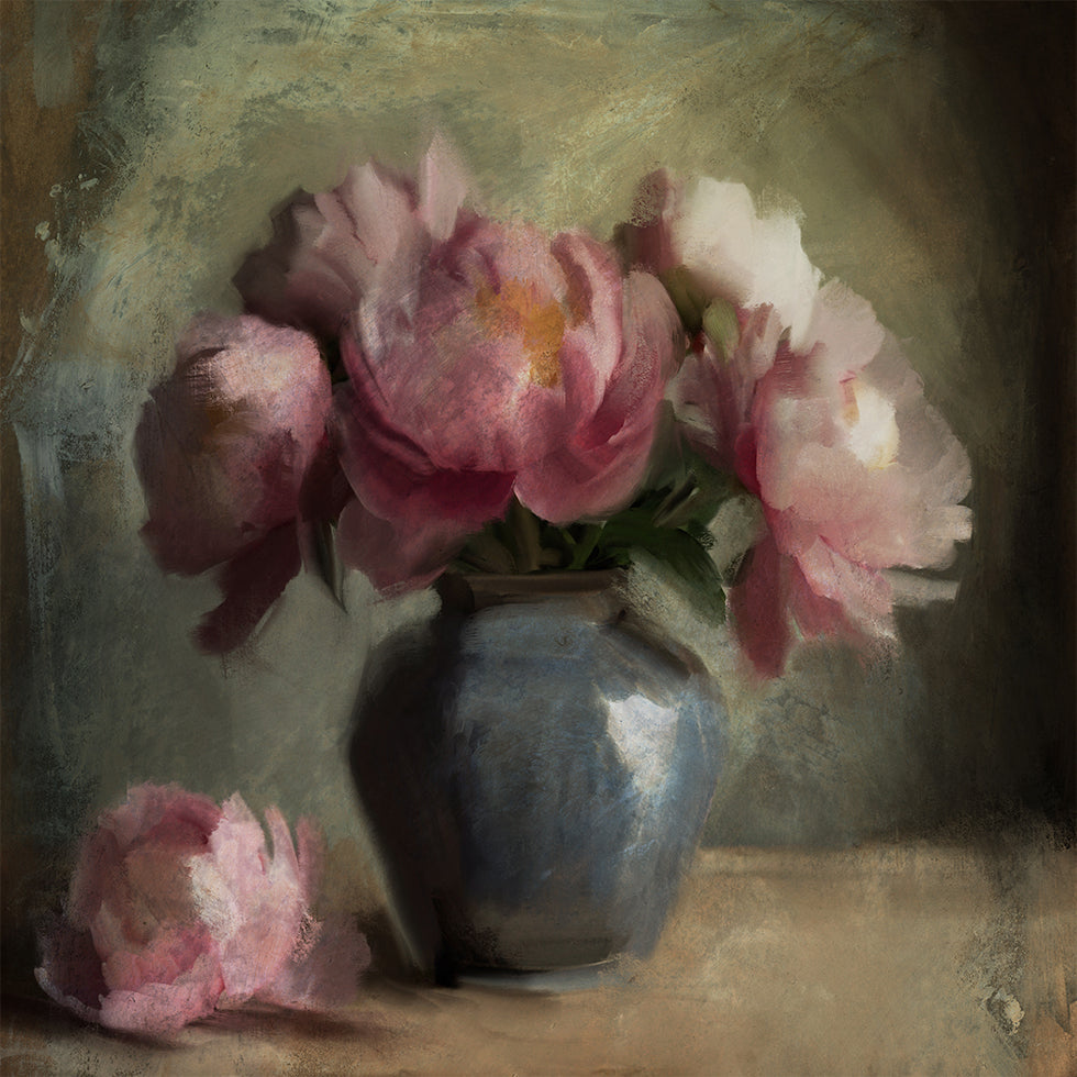 Pivoines Une Rose Poster