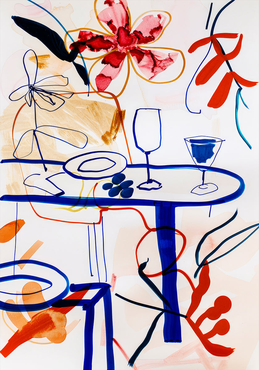 Scène de table vibrante