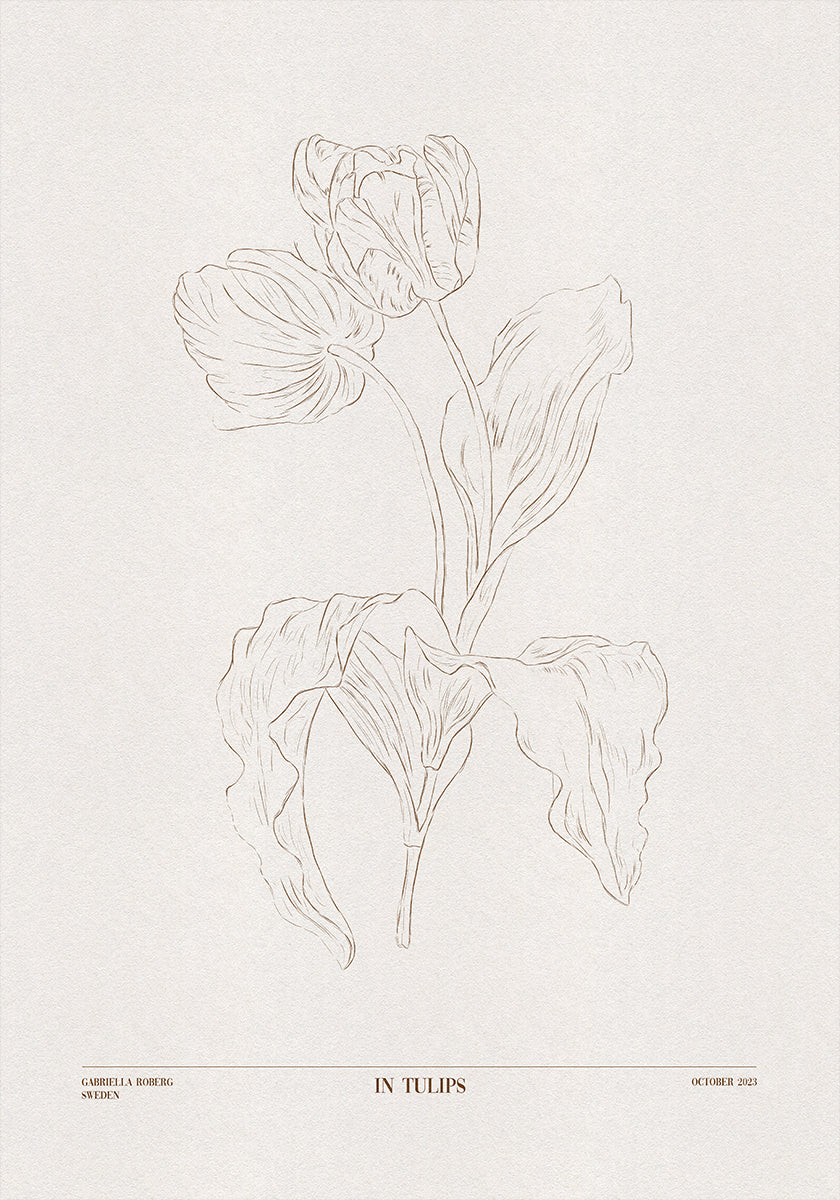 En tulipes (marron)