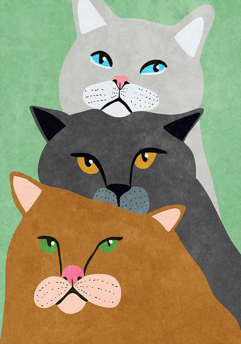 Trio de chats Poster