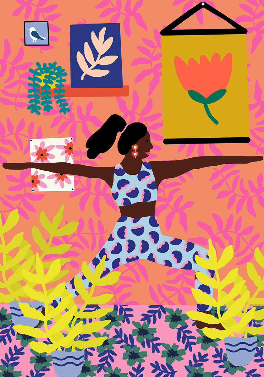 Position du guerrier du yoga