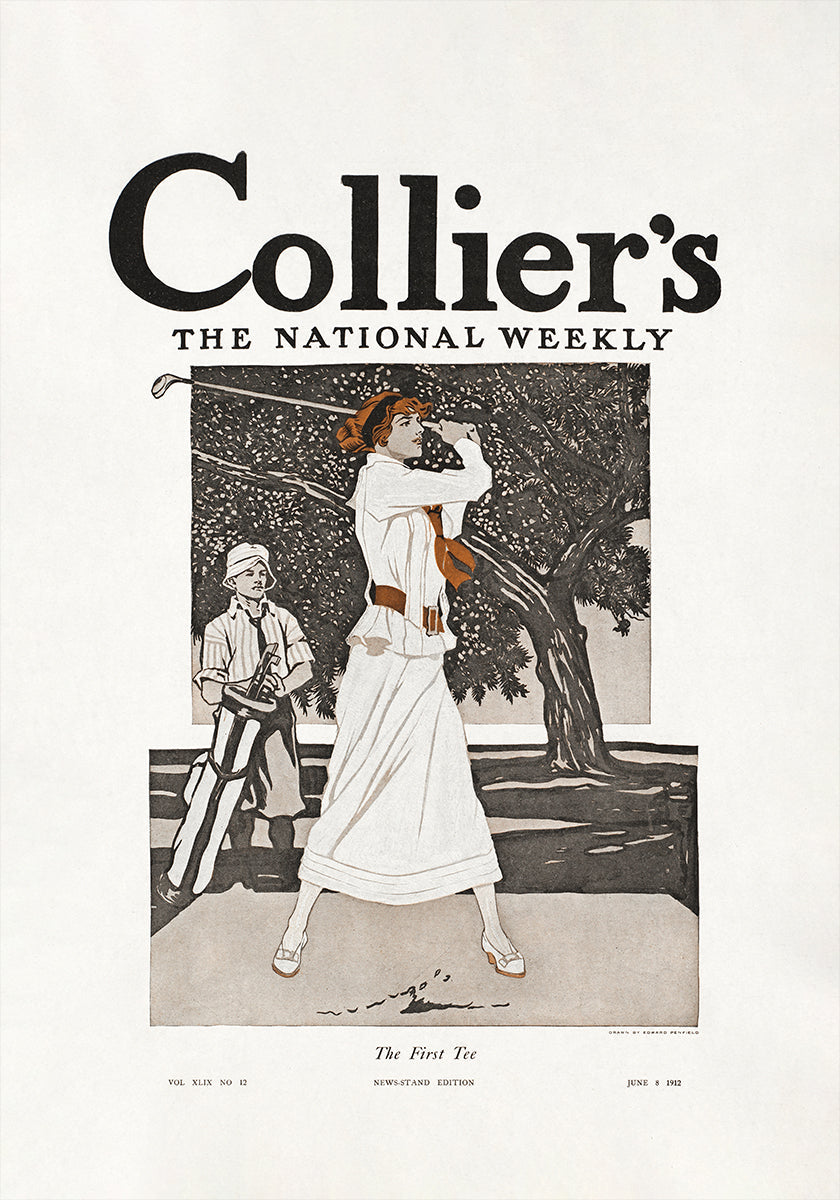Collier's, le National Weekly, le premier tee (1912) Poster