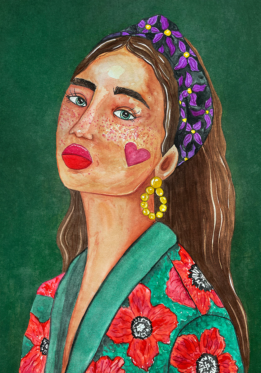 Fille avec bandeau
