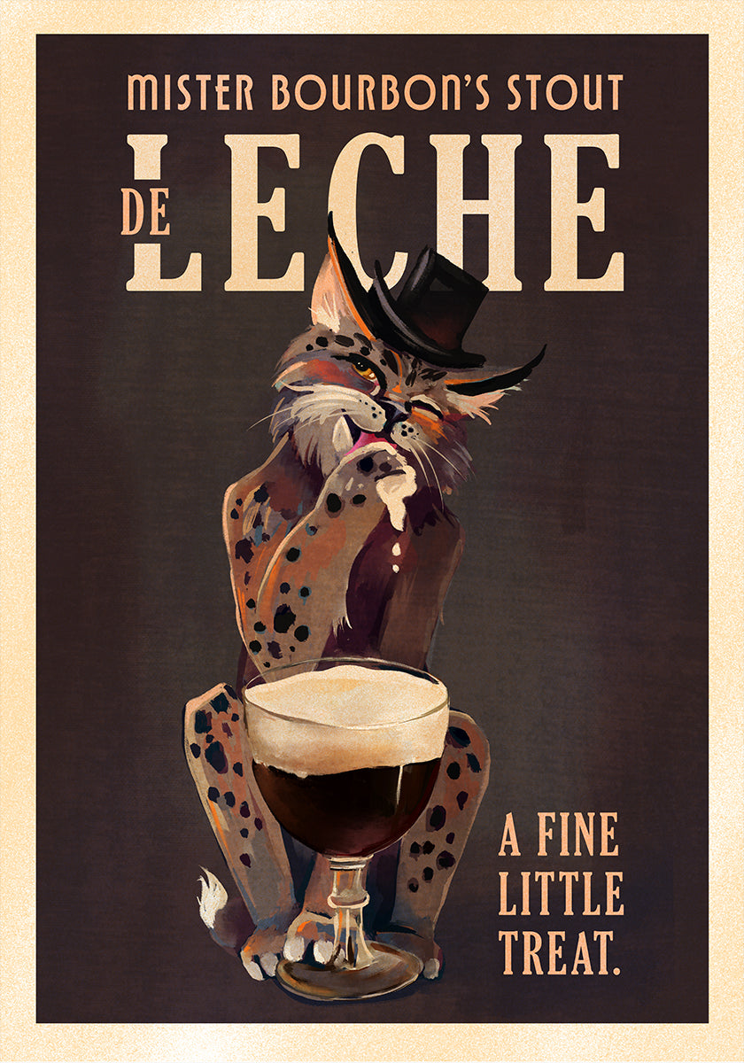 Bourbon De Leche Guinness Style Chat Art Poster