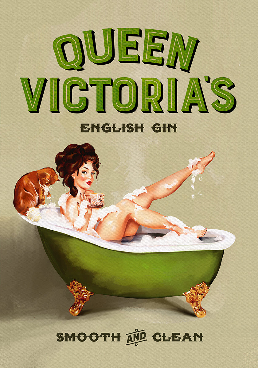 Pin-up de bain au gin anglais Queen Victoria