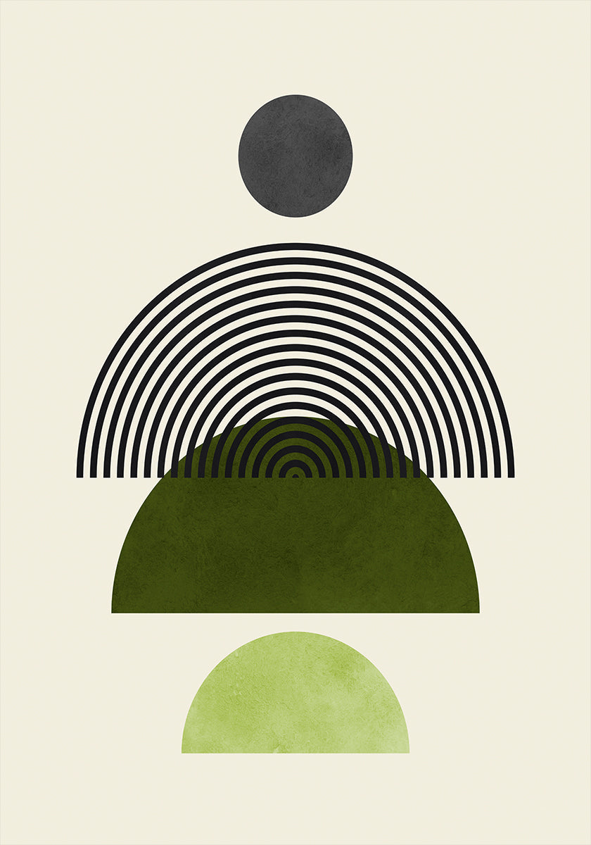 Lignes et cercles 4 Poster