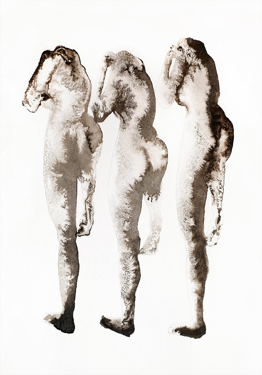 Étude de figures 3x (d'après Muybridge)