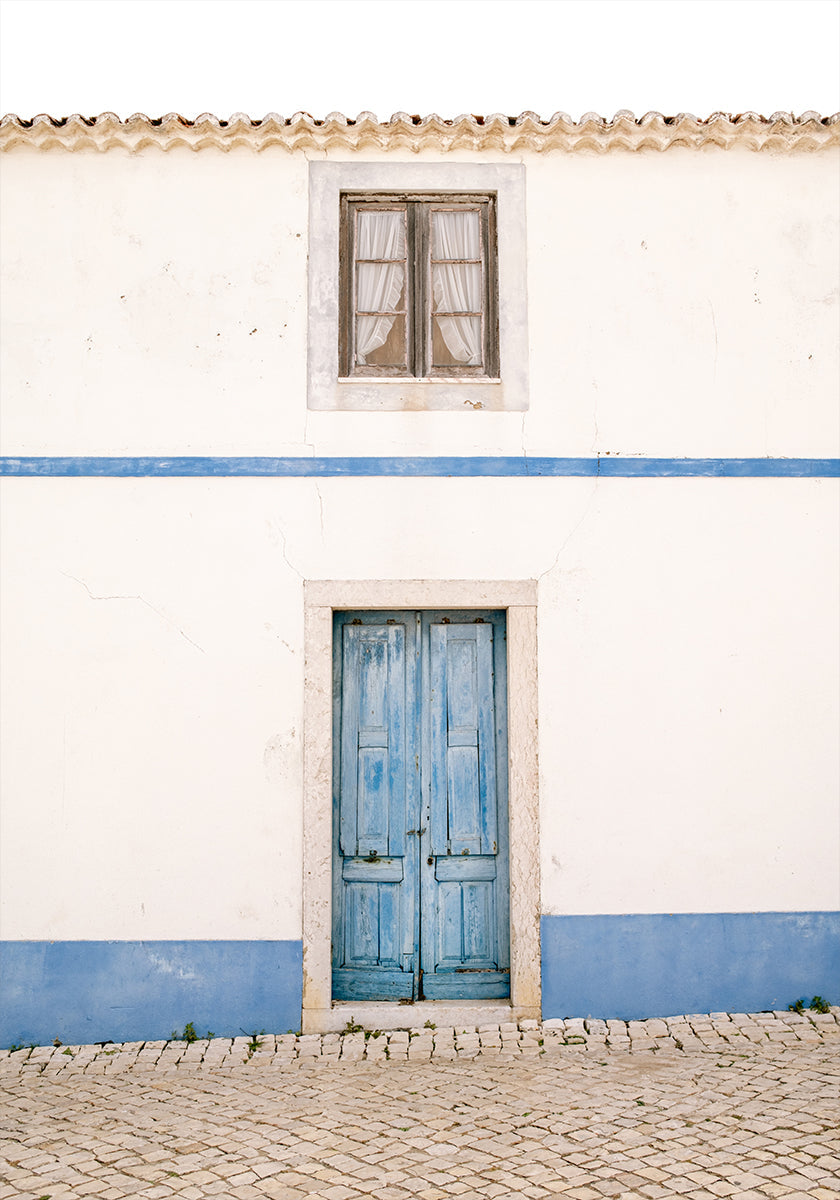 Affiche de porte bleue Ericeira