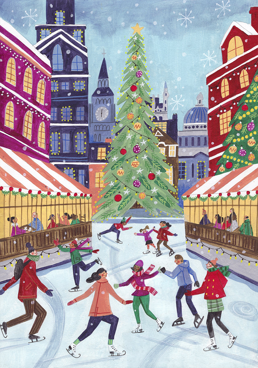 Patinage à Londres Poster