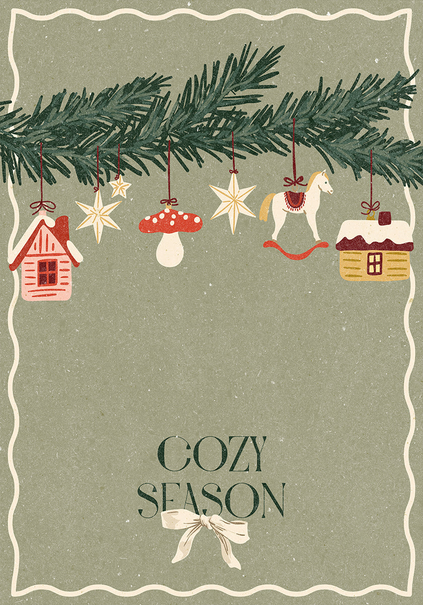 Jouets sur le sapin de Noël Poster