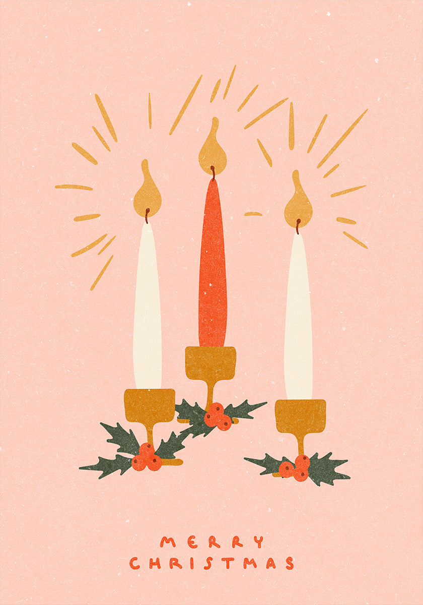 Bougies de Noël Poster