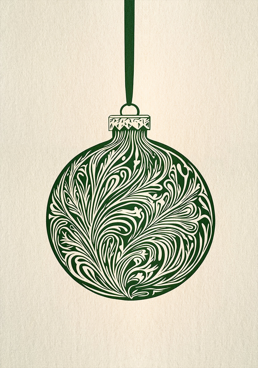 Boule de Noël vert olive Poster