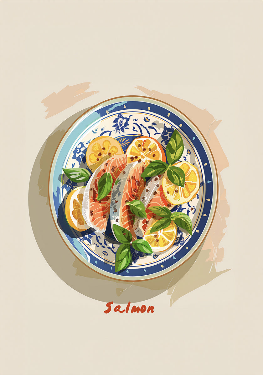 Assiette de saumon piquant