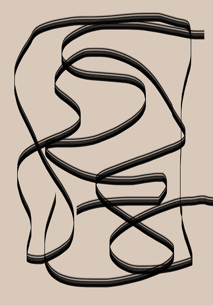 Labyrinthe de lignes fluides