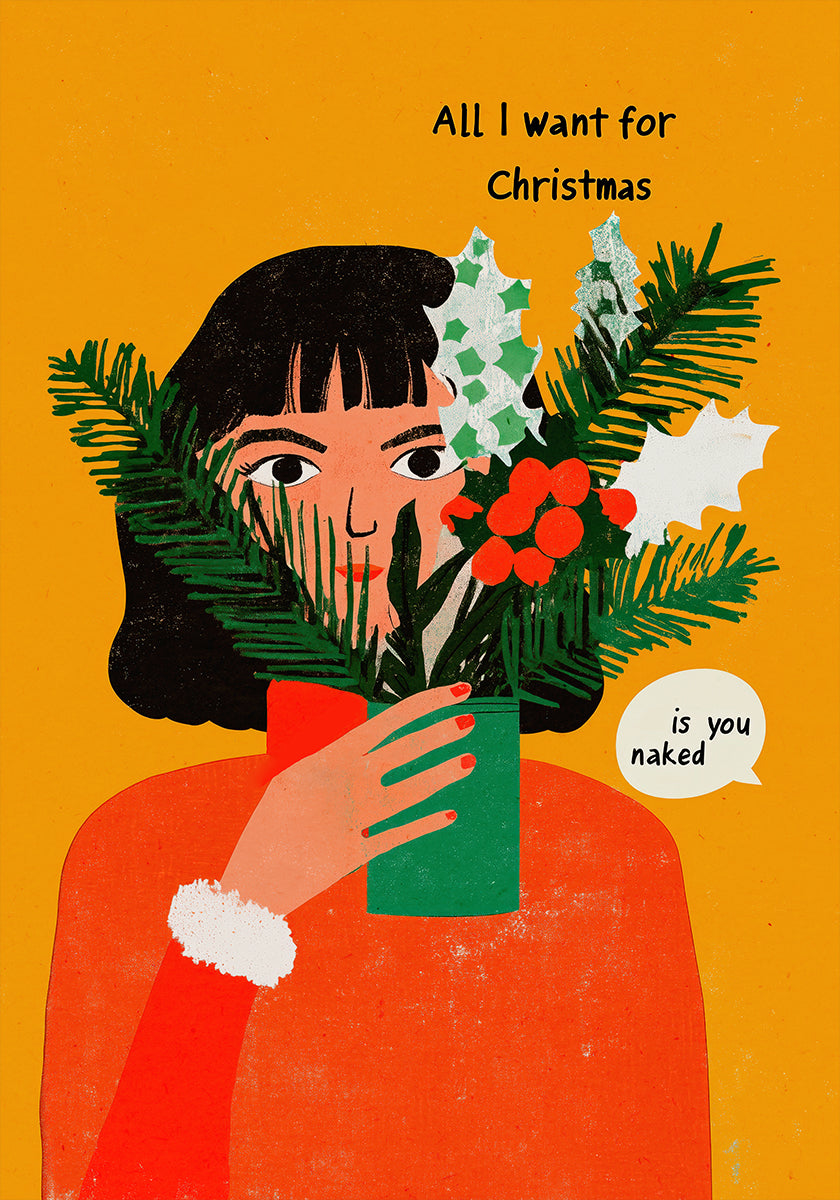 Cheeky Festive Wishes Plakat - Posterbox