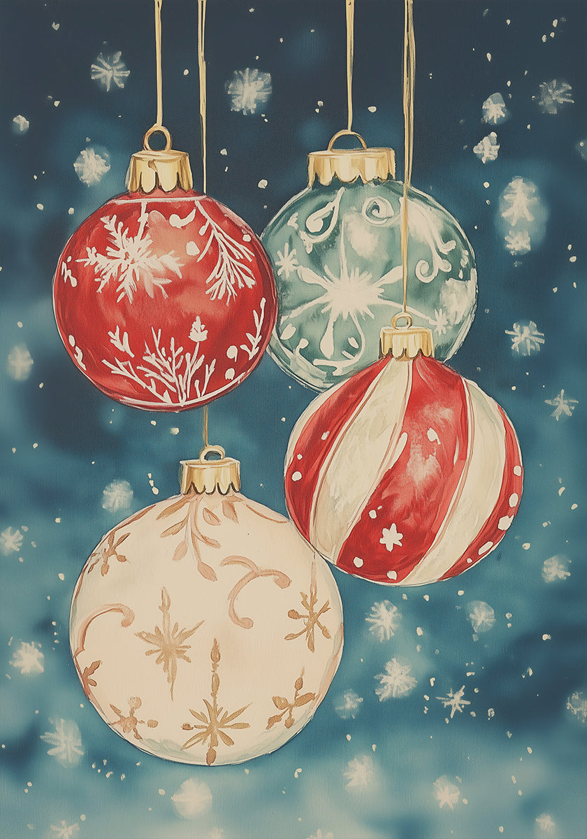 Décorations de Noël n ° 3 Poster