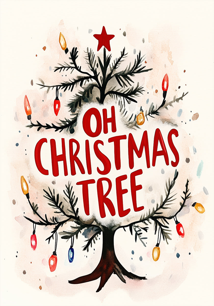 Lueur d'arbre festif Poster