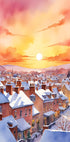 Snowy Christmas Morning Sunrise Plakat - Posterbox