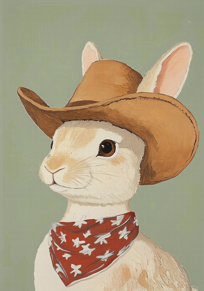 Lapin de cowboy Poster