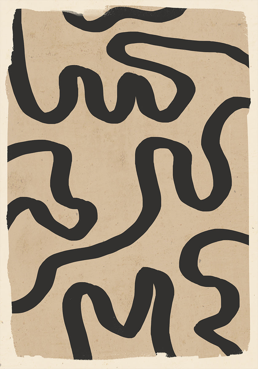 Dessin au trait abstrait 173 Poster