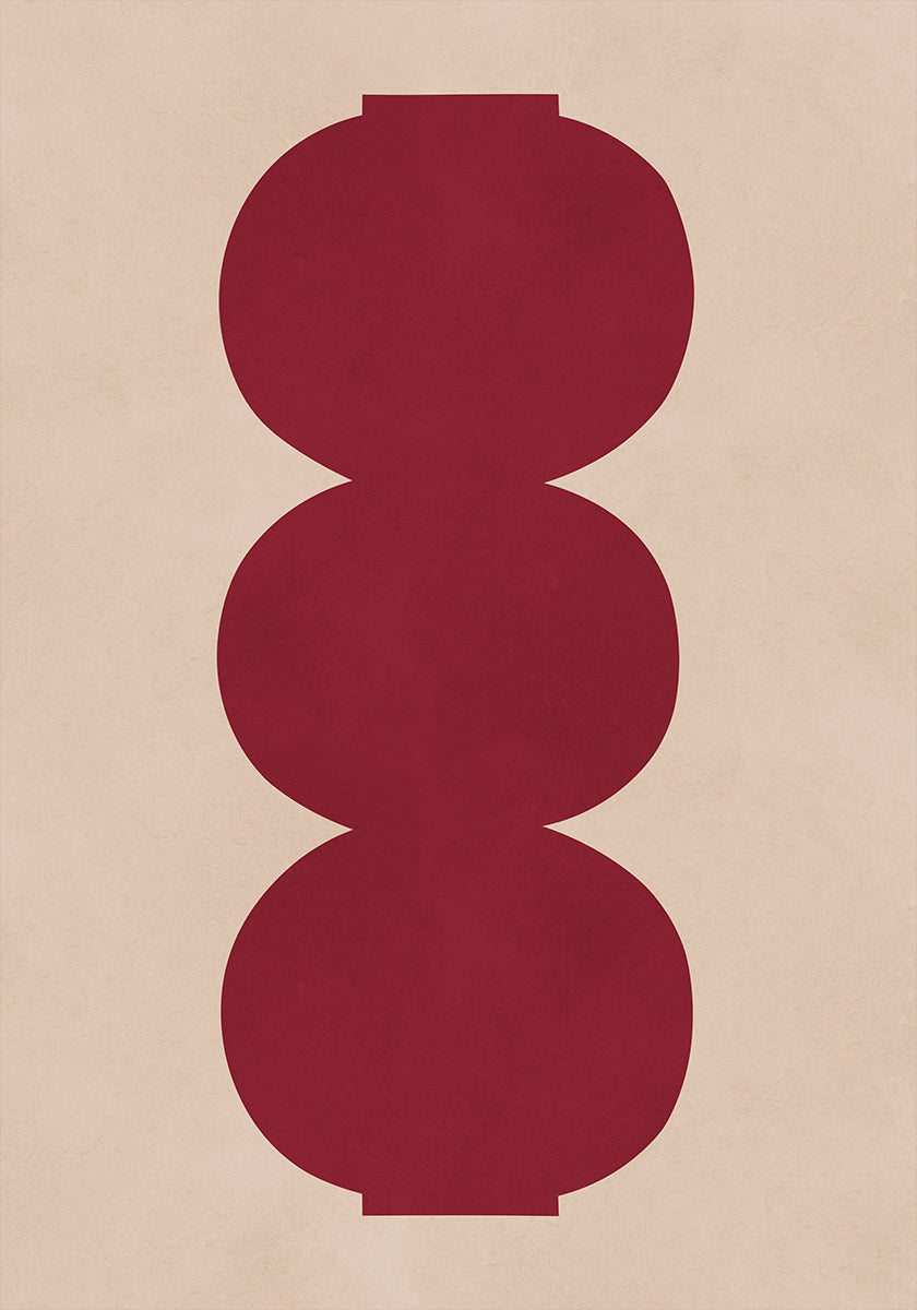 Formes symétriques pourpres Poster