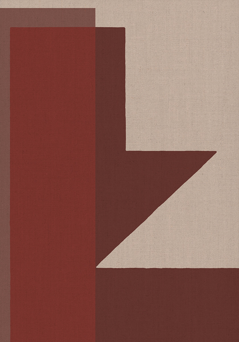 Red Geometric Composition Plakat