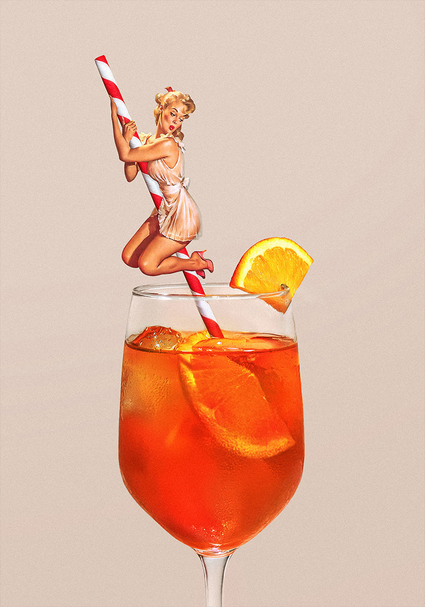 Cocktail Spritz rétro Poster