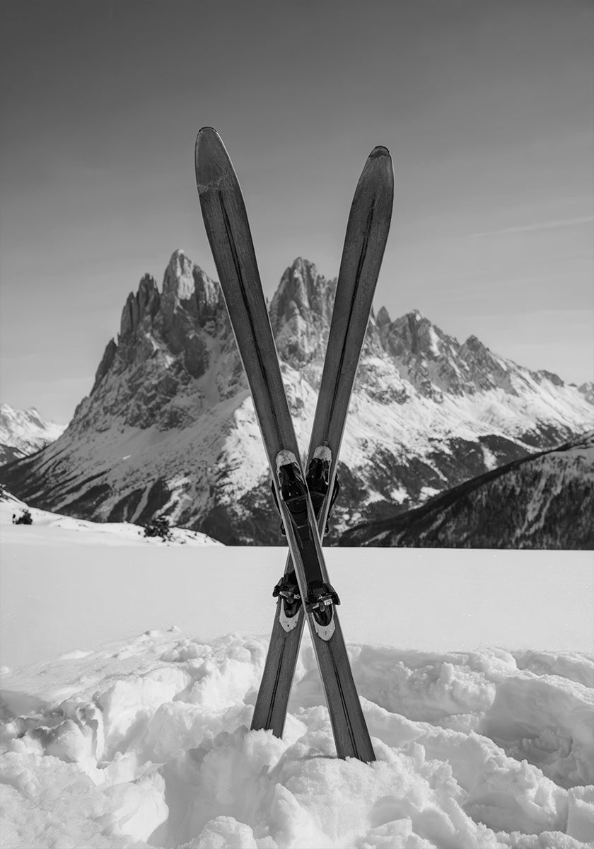 Skis croisés Poster
