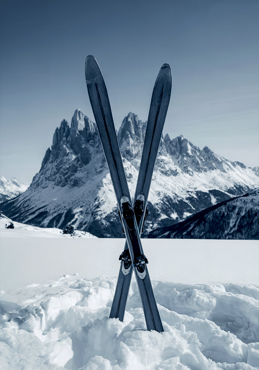 Skis croisés Poster