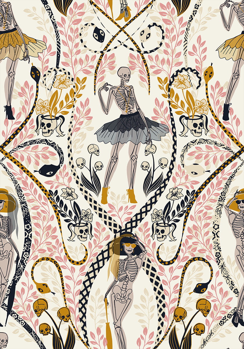 Modèle blanc antique de fashionista gothique Poster